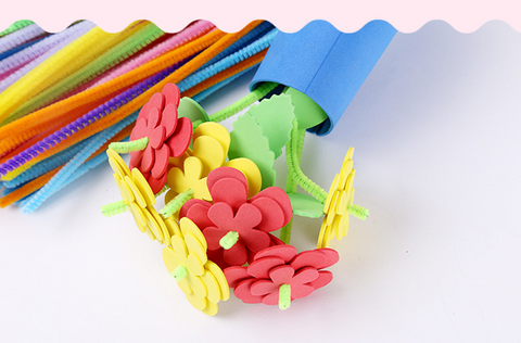 Plush bag DIY handmade material color hair root tops twisted bar hair kindergarten children creative toys