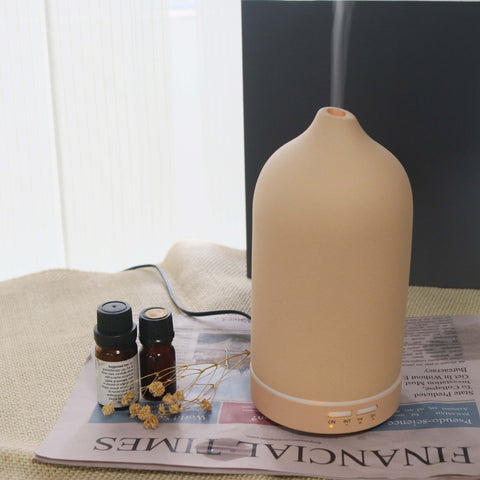 5 Colors Ceramic Humidifiers Smart Ultrasonic Aroma Diffuser 100ML Ceramic Aroma Diffuser
