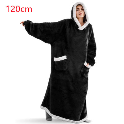 Winter TV Hoodie Large Thick Blanket Winter Warm Home Clothes Women Men Oversized Pullover With Pockets