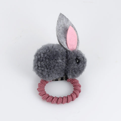 Hair ball rabbit hair ring