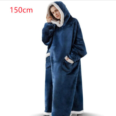 Winter TV Hoodie Large Thick Blanket Winter Warm Home Clothes Women Men Oversized Pullover With Pockets