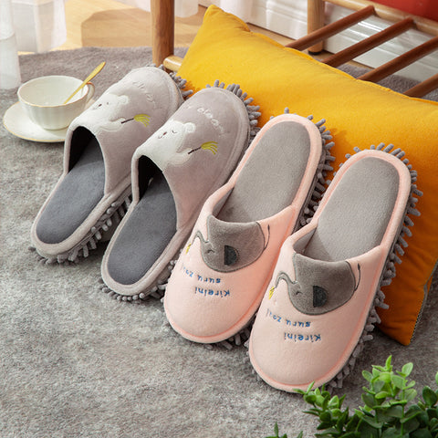 Detachable And Washable Four Seasons Home Mopping Slippers