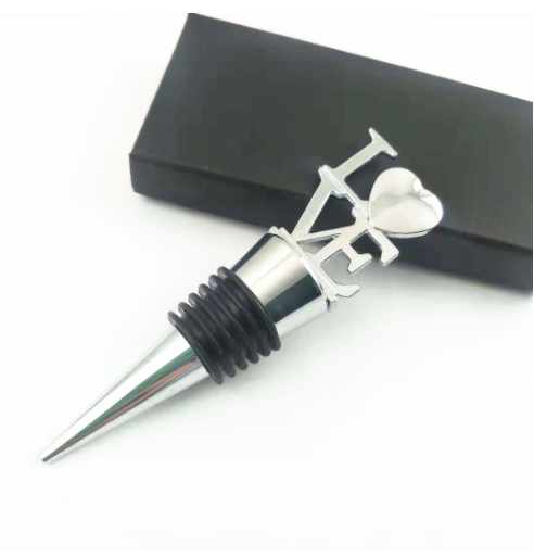 Manufacturer Sells Directly LOVE Ship Anchor Red Wine Stopper Creative Wine Stopper Zinc Alloy Bottle Stopper Fresh-keeping Stopper Christmas Gift