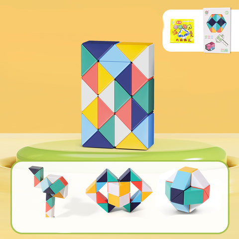 Snake Twist Cube Stress Relief Educational Toys Children Gifts Magic Snake Ruler Puzzle Folding Educational