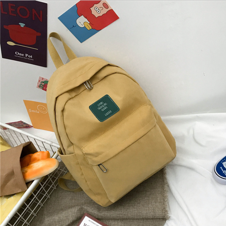 Spring 2021 new corduroy school bag Korean version of the large capacity backpack women's outdoor travel backpack