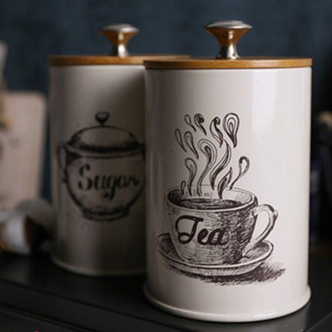 1 set Tea Coffee Sugar Storage Bottle