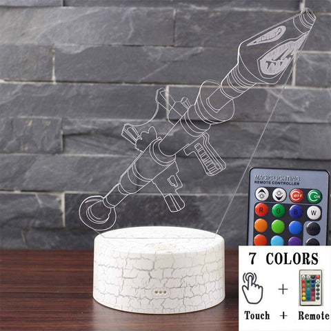 Fortnight Toys NightLight LED Sleep Light Projection Lamp Fortnight Battle Royale Scar RPG Gun Game Accessories Kids Gifts