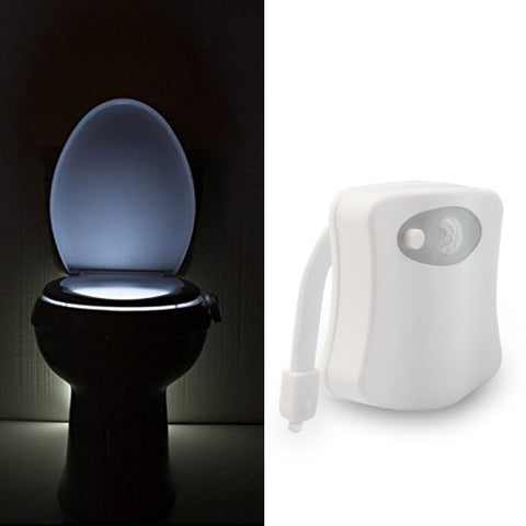 The new 8 color toilet lamp hanging human toilet cover light induction of creative gifts selling LED Nightlight