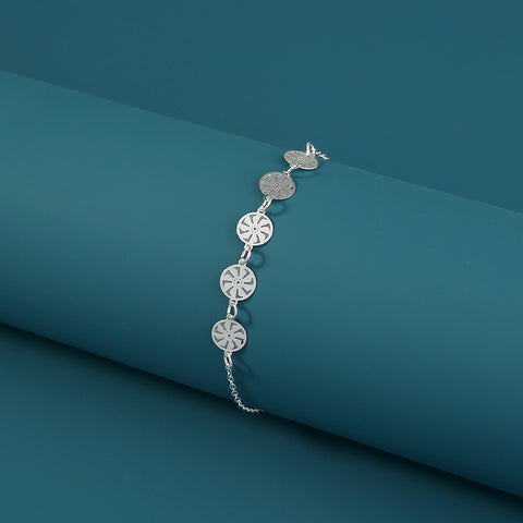 Silver glow-in-the-dark cyclone bracelet