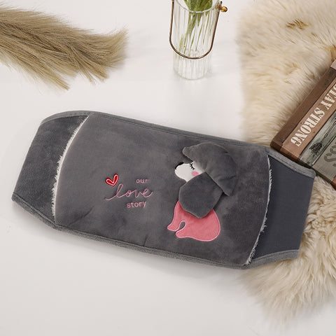 Warm Winter Hot Water Bottle Portbale High Quaility Hot Water Bag Three-piece Plush Waist Cover Belt Cute Animal