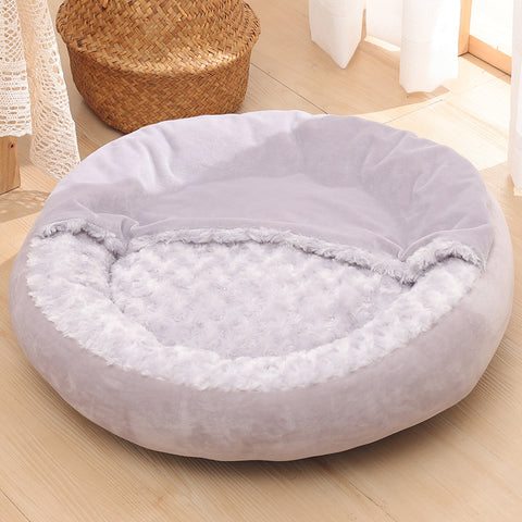 Warm Winter Semi Enclosed Kennel Round Pet