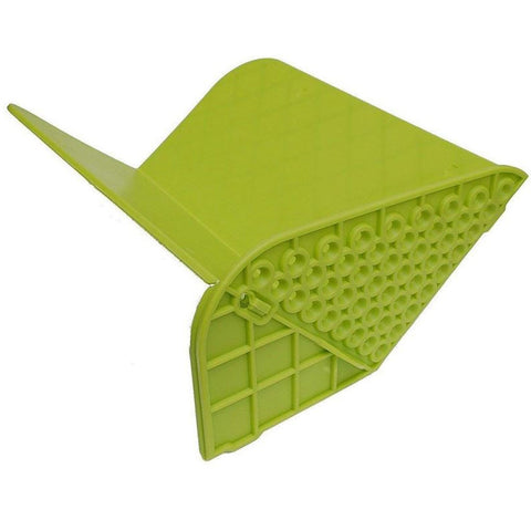 Plastic 2 in 1 Cutting Board and Drainer, Foldable Chopping Mat, with Hanging hole and Safety Lock, Bright Green