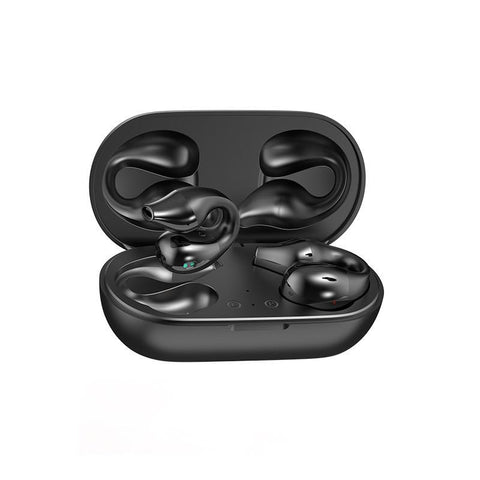 Ear Clip Bone Conduction Headphone Bluetooth 5.2 HIFI Wireless Earphone Touch Handsfree Sports Noise Cancelling Headset With Mic