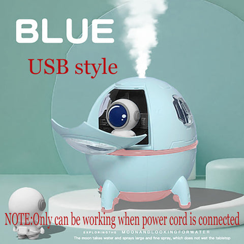 220ML Rechargeable Space Capsule Air Humidifier USB Ultrasonic Cool Mist Aromatherapy Water Diffuser With Led Light Astronaut