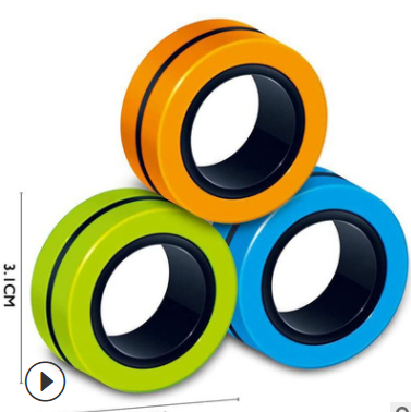 Magnetic Decompression Ring Rotating Finger Bracelet