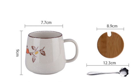 Underglaze Ceramic Mug Creative Hand-Painted Office Breakfast Milk Coffee Black Tea Water Cup