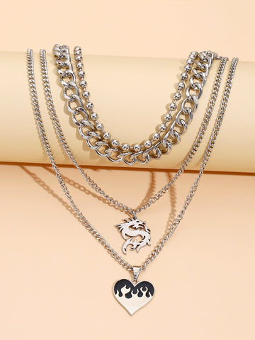 Fashionable Personality Simple Love Dragon Pendant