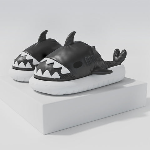 Winter Shark Slippers Detachable House Shoes For Women