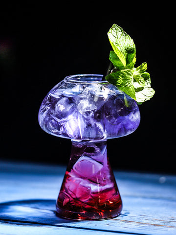 New Net Red Mushroom Cup Cocktail Glass Creative Molecular Gourmet Wine