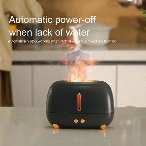 250ml Fire Flame Air Diffusers Portable Mini Essential Oil Atomizer Nano Mist Desktop Fire Flame Oil Diffuser