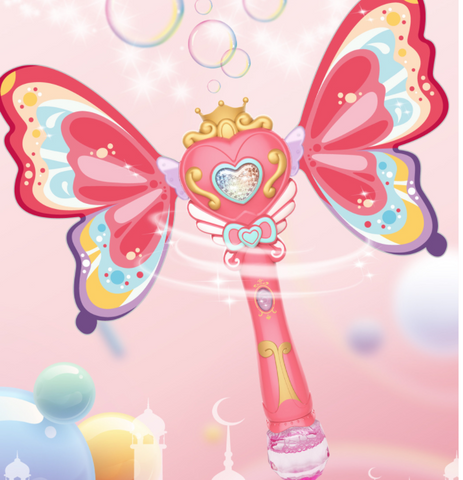 Kids Magic Wand Cute Pony Party Water Bubble Machine Gun Blower Toy Electric Magic Wedding Soap Bubble Pomperos Outdoor Toy