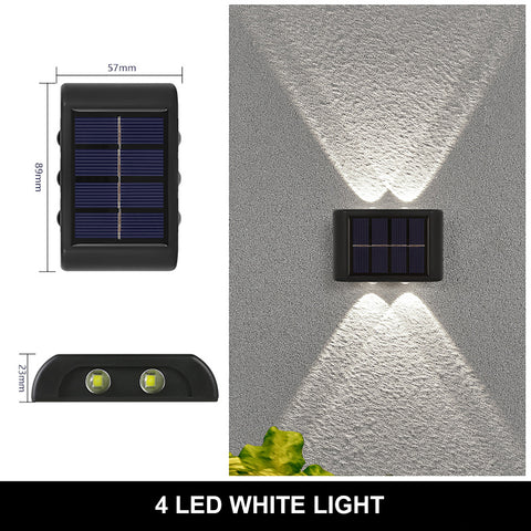 Solar Lamp Light Garden Night Light Solar Wall Lamp Outdoor Waterproof Up And Down Luminous Lighting Decor
