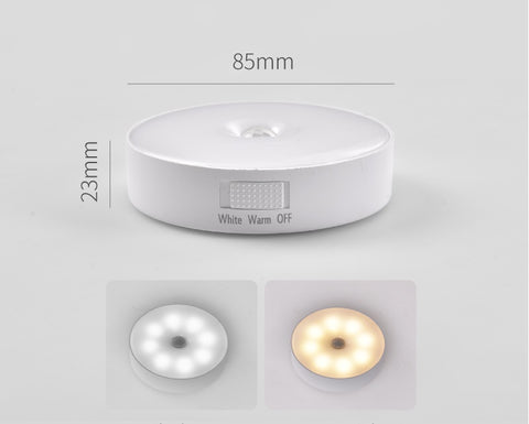 Small Size Night Light Motion Sensor LED Light USB Chargeable Lamp For Dormitory Kitchen Bedroom Stairs Hallway Cabinet Closet Wardrobe