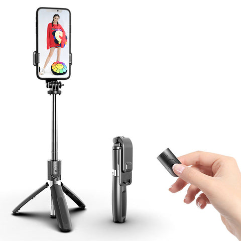 Compatible with Apple, Lengthened Mobile Phone Selfie Stick Bluetooth Tripod