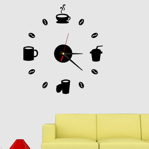 Acrylic American Coffee Milk Tea Creative Simple Wall Sticker