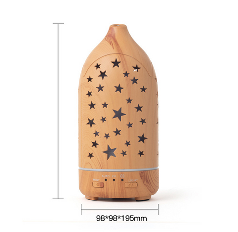 Wood Grain Humidifier Household Hollow Vase Atomizer
