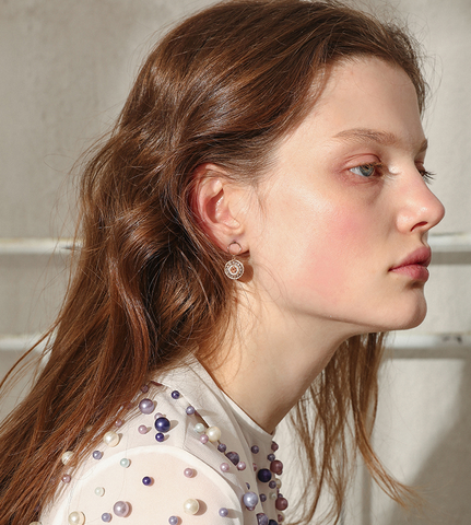 ZENGLIU Baroque personality earrings female temperament Korea wild earrings simple earrings hipster retro earrings