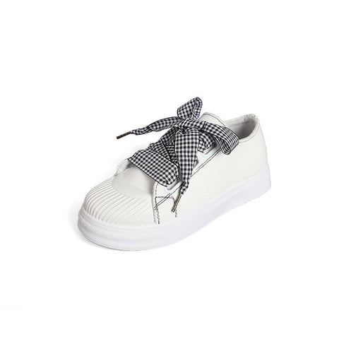 2021 spring new women's shoes casual round head cross binding belt low heel lacing belt PU shoes
