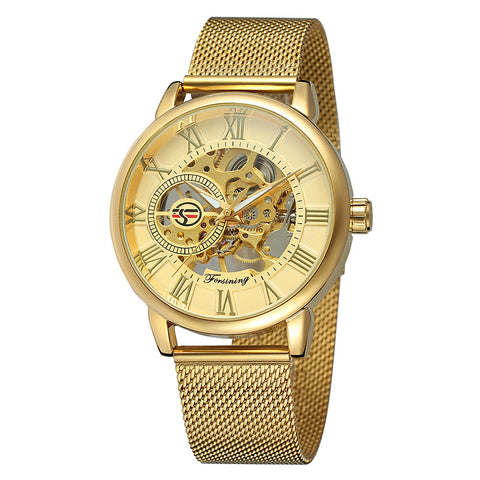 On behalf of a foreign hot Forsining hollow men's genuine mechanical watch men table belt