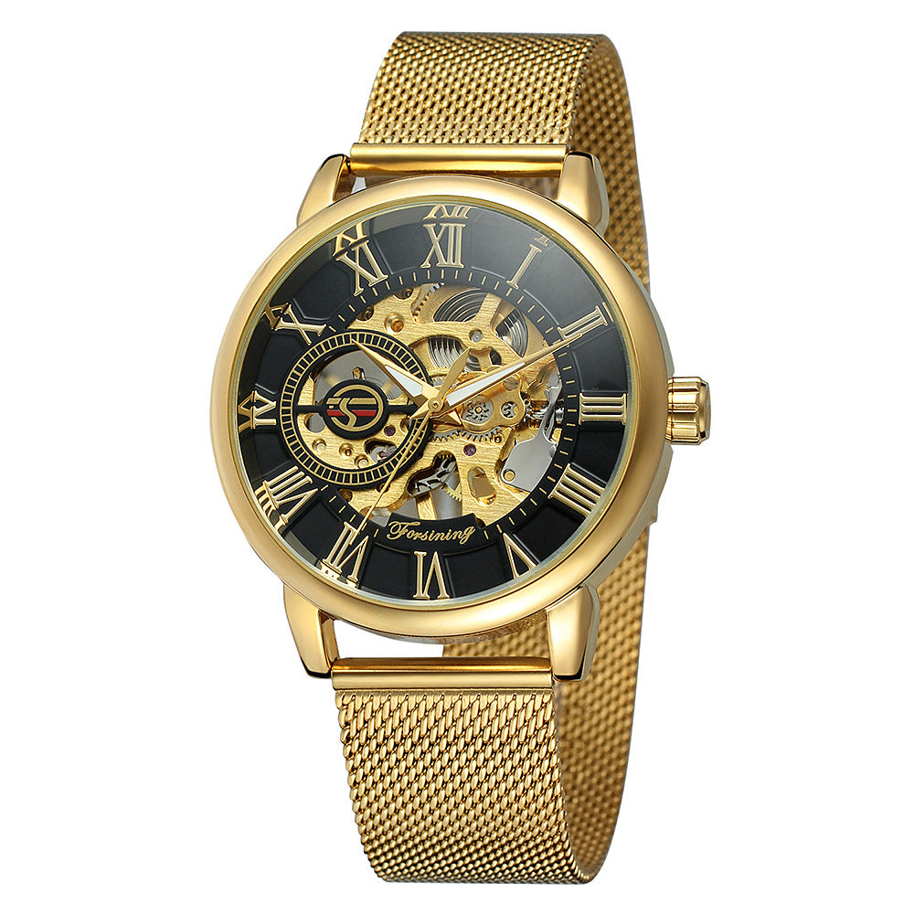 On behalf of a foreign hot Forsining hollow men's genuine mechanical watch men table belt