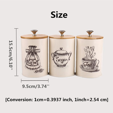 1 set Tea Coffee Sugar Storage Bottle