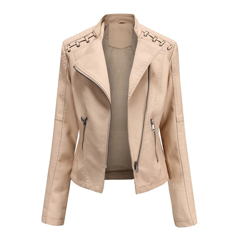 Faux Leather Jackets Women 2023 Spring Autumn Biker Coat Pu Motorcycle Suit Female Loose Streetwear Coat