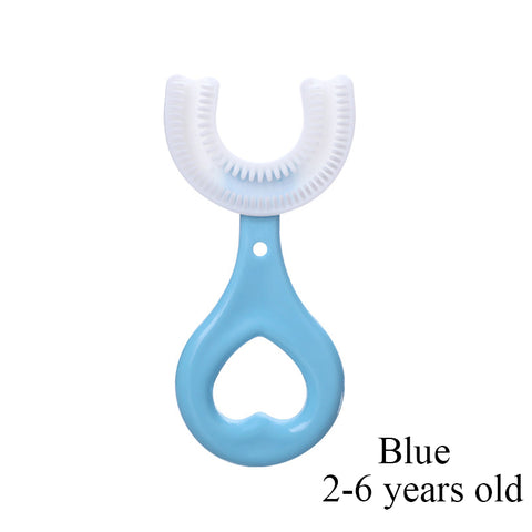 Children's U-shaped Toothbrush Soft Silicone Home Deciduous Teeth Training Toothbrush