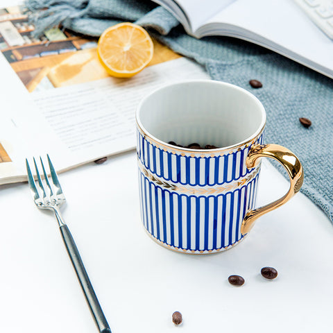 Royal Stoke British Afternoon Tea Coffee Cup Peacock Feathers Water Cup Teacup Coffee Set Pottery