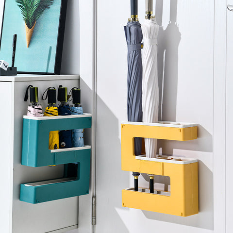 Creative Umbrella Stand Wall Hanging Free Perforated Umbrella Storage Rack