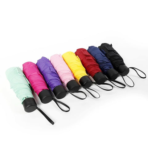 Portable Small Fashion Folding Umbrella Rain Women Gift Men Mini Pocket Parasol Girls Anti-UV Waterproof Portable Travel UMBRELLAS