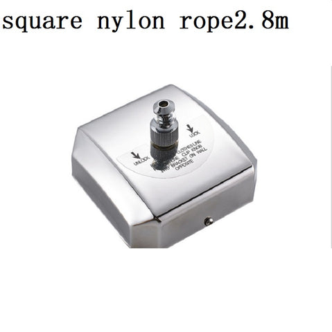 304 Stainless Steel Retractable Washing Line With Steel String Wire Rope Wall Mounted Clothesli No Punching Home Supply