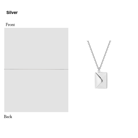MloveAcc Genuine 925 Sterling Silver Necklace Women Envelope Lover Letter Pendant Best Gifts For Girlfriend