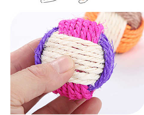 Pet Supplies Cat Toy Three-color Collection Sisal Ball