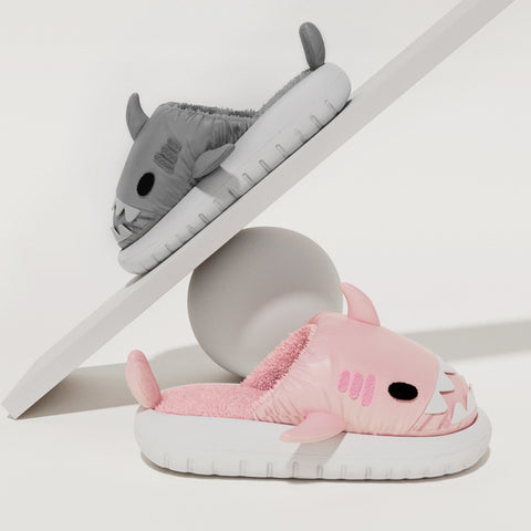 Winter Shark Slippers Detachable House Shoes For Women