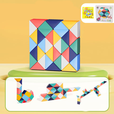 Snake Twist Cube Stress Relief Educational Toys Children Gifts Magic Snake Ruler Puzzle Folding Educational