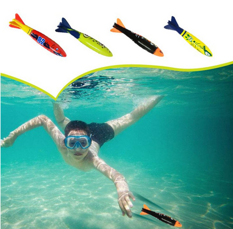 Diving Toy Swimming Pool Playing Diving Ring Torpedo Seaweed Suit