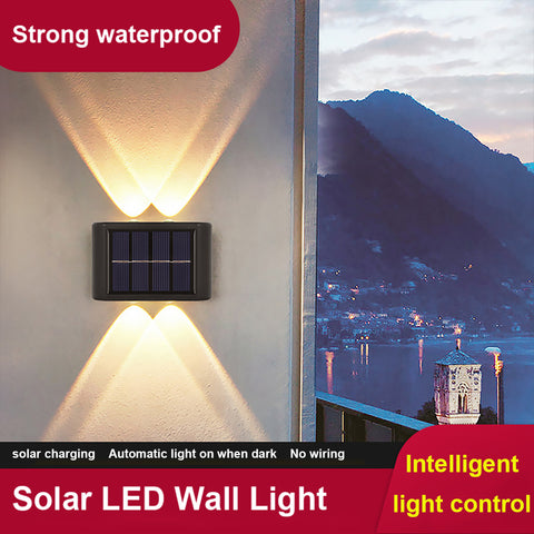 Solar Lamp Light Garden Night Light Solar Wall Lamp Outdoor Waterproof Up And Down Luminous Lighting Decor