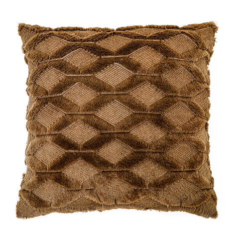 Geometric Rhombus Double-sided Three-dimensional Plush Pillowcase