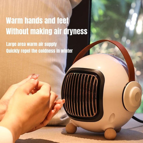 Mini Electric Heaters Winter Personal Space Room PTC Ceramic Quick Heating Portable Desktop Fan Astronaut Heaters For Home Office