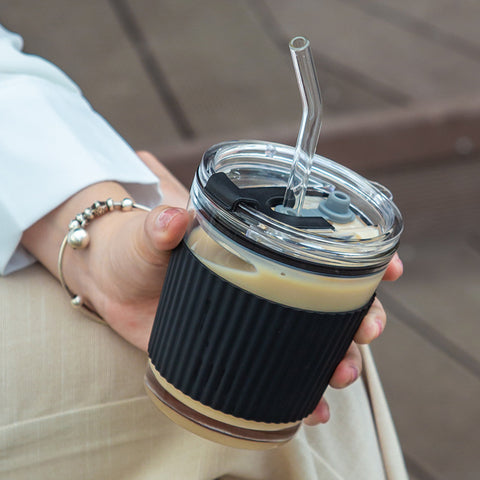 Milk Coffee Cup With Lid Portable Female Accompanying Cold Brew Milk Tea Cup